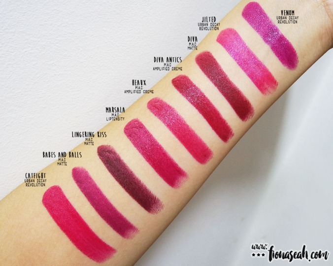 Swatch comparison for Marsala: Heaux is close but is lighter and warmer. Diva Antics is darker and cooler