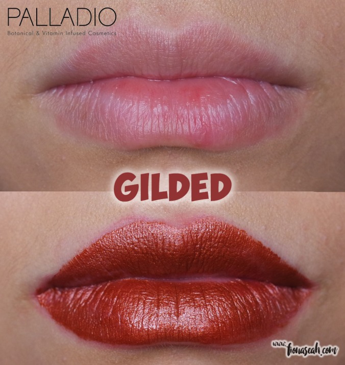 Palladio Velvet Matte Metallic Cream Lip Color in Gilded