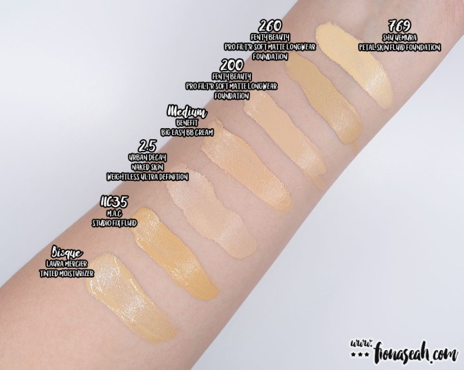 Compare 200 and 260 with other foundations (in terms of texture and finish)